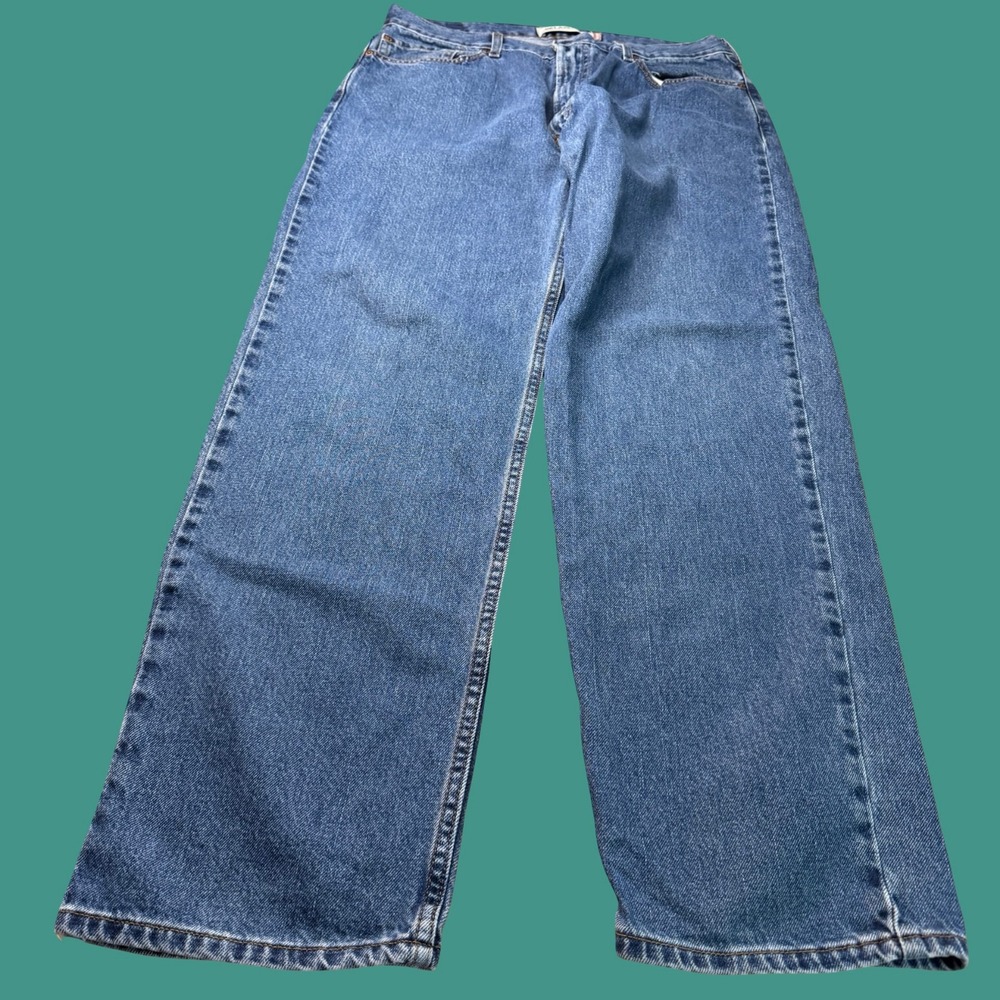 Levis 550 Jeans 38x34 Relaxed Fit Blue Denim Straight Leg Medium Wash
